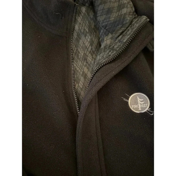 Roche Men's Black 100% Polyester Long Sleeve Quarter Zip Jacket Size Large - Picture 3 of 9